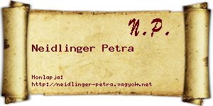 Neidlinger Petra névjegykártya